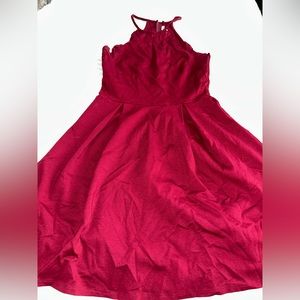 Burgundy red dress